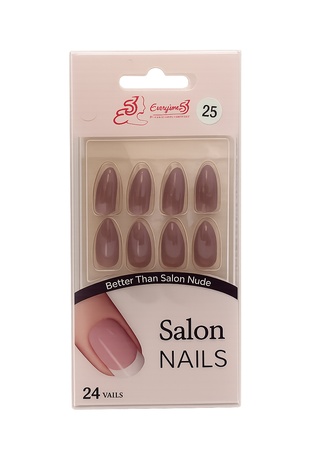 Salon Nails (24 pcs) – Shade 25 Chocolate Brown
