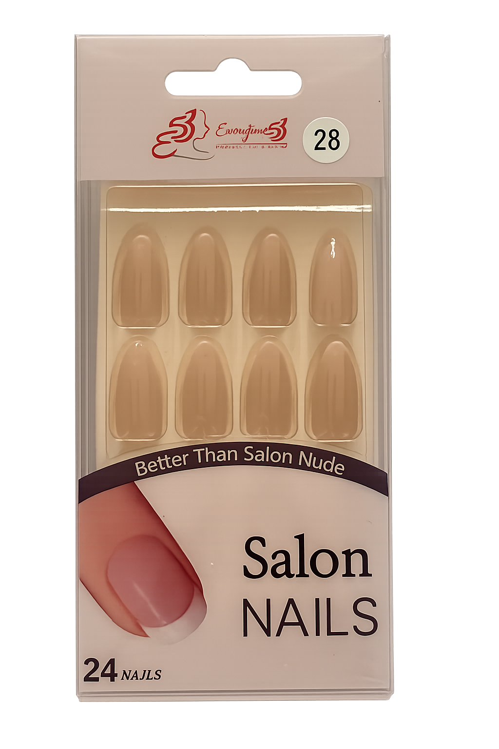 Salon Nails (24 pcs) – Shade 28 Soft Nude