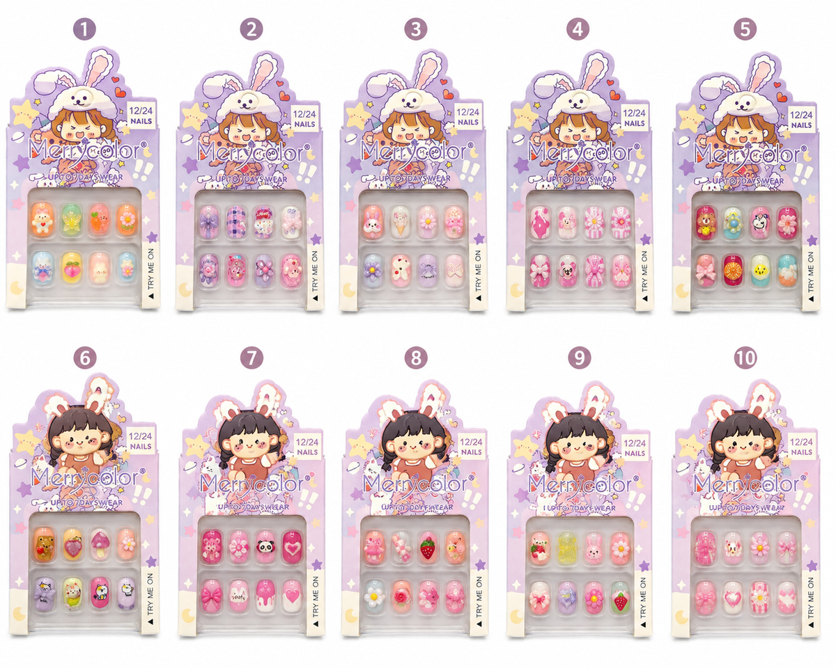 Merry Color Kids Nails 12/24