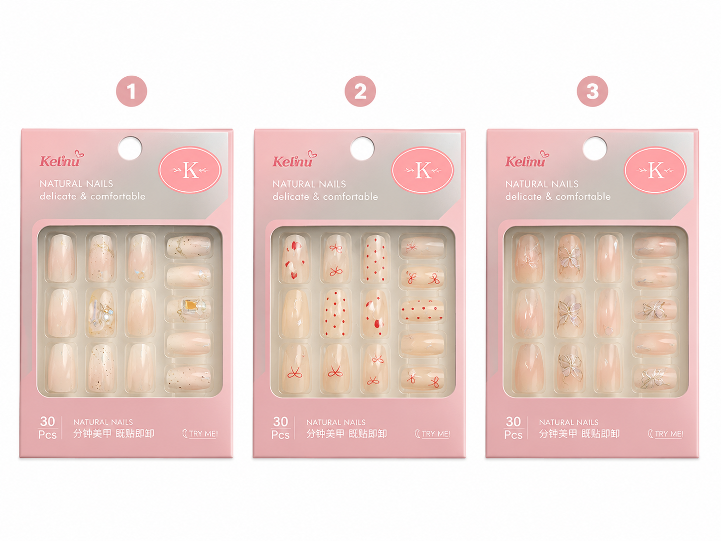 Keli Natural Nails 30 Pcs