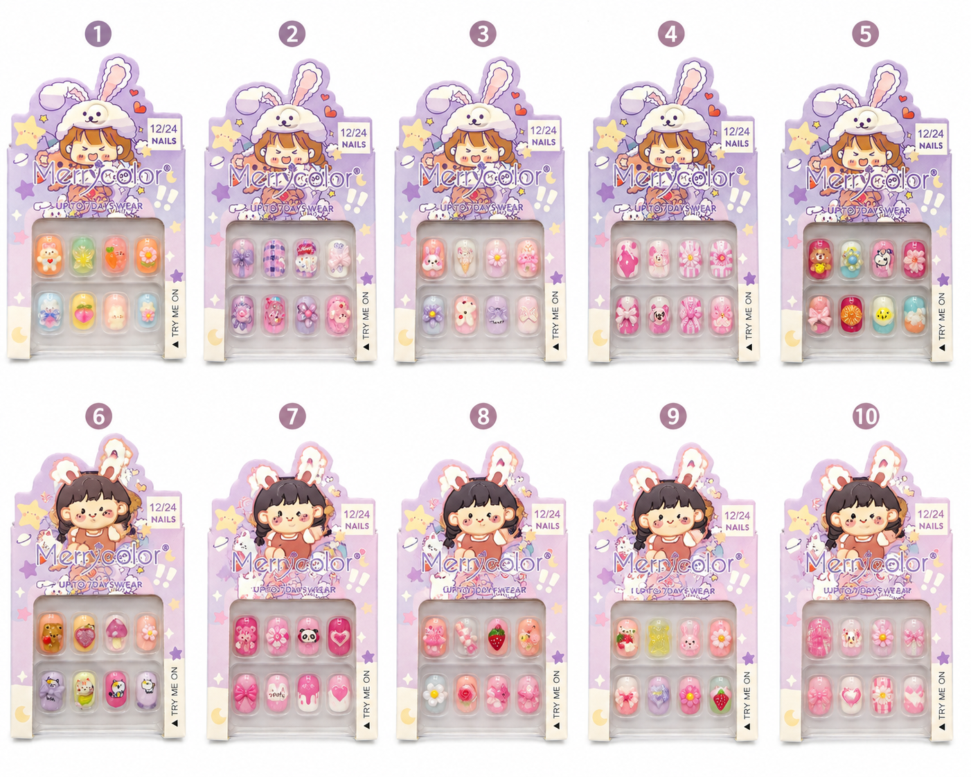 Merry Color Kids Nails 12/24