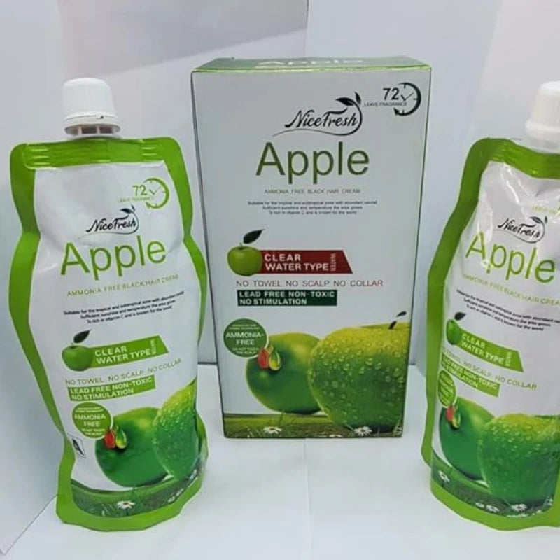 ORGANIC-COSMETIC Apple Ammonia-Free Black Hair Cream, 100% Organic Black Hair Dye- Natural Black Hair Color cream 500ml