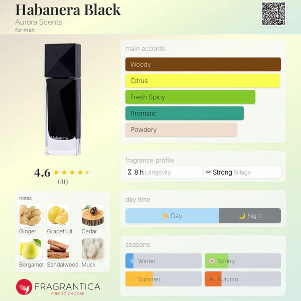 Aurora Habanera Black (U) EDP 80ML